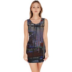 Christmas Boats In Harbor Bodycon Dress by Wegoenart