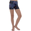 Christmas Boats In Harbor Kids  Lightweight Velour Yoga Shorts View1