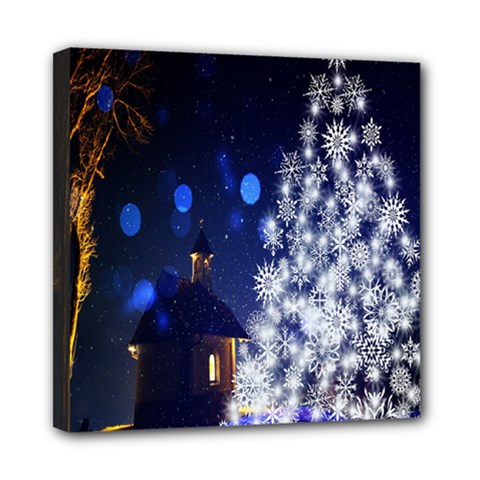 Christmas Card Christmas Atmosphere Mini Canvas 8  X 8  (stretched)