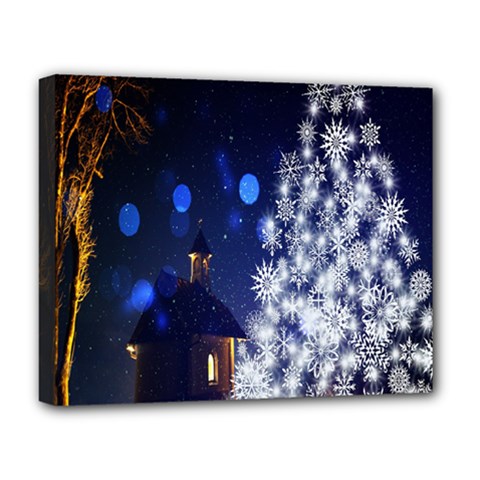 Christmas Card Christmas Atmosphere Deluxe Canvas 20  X 16  (stretched) by Wegoenart