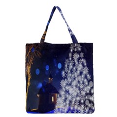 Christmas Card Christmas Atmosphere Grocery Tote Bag by Wegoenart