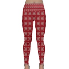 Christmas Paper Pattern Lightweight Velour Classic Yoga Leggings by Wegoenart