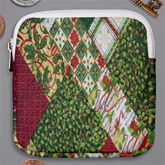 Christmas Quilt Background Mini Square Pouch