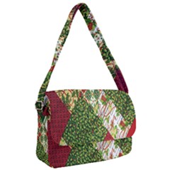 Christmas Quilt Background Courier Bag by Wegoenart