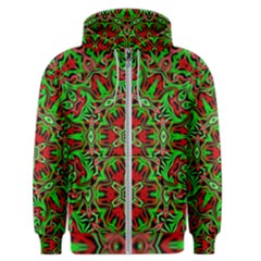 Christmas Kaleidoscope Pattern Men s Zipper Hoodie by Wegoenart