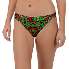 Christmas Kaleidoscope Pattern Band Bikini Bottom by Wegoenart