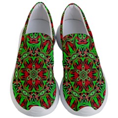 Christmas Kaleidoscope Pattern Women s Lightweight Slip Ons by Wegoenart