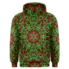 Christmas Kaleidoscope Pattern Men s Overhead Hoodie by Wegoenart