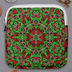 Christmas Kaleidoscope Pattern Mini Square Pouch