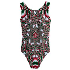 Christmas Kaleidoscope Kids  Cut-Out Back One Piece Swimsuit