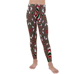 Christmas Kaleidoscope Kids  Lightweight Velour Leggings