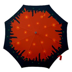 City Light Night Lights Evening Hook Handle Umbrellas (small) by Wegoenart