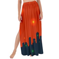 City Light Night Lights Evening Maxi Chiffon Tie-up Sarong by Wegoenart