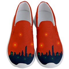 City Light Night Lights Evening Men s Lightweight Slip Ons by Wegoenart