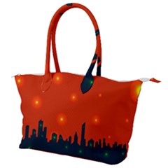 City Light Night Lights Evening Canvas Shoulder Bag