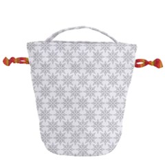 Ornamental Decorative Floral Drawstring Bucket Bag