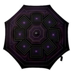 Fractal Square Modern Purple Hook Handle Umbrellas (medium) by Wegoenart