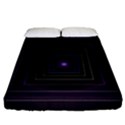 Fractal Square Modern Purple Fitted Sheet (California King Size) View1