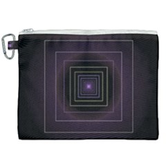 Fractal Square Modern Purple Canvas Cosmetic Bag (xxl) by Wegoenart