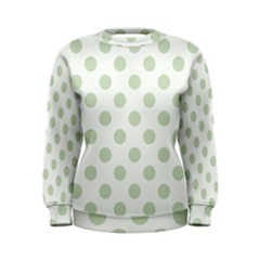 Green Dots Modern Pattern Paper Women s Sweatshirt by Wegoenart