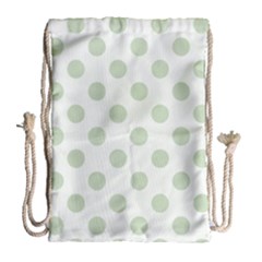 Green Dots Modern Pattern Paper Drawstring Bag (large) by Wegoenart