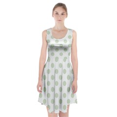 Green Dots Modern Pattern Paper Racerback Midi Dress by Wegoenart