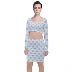 Green Dots Modern Pattern Paper Top And Skirt Sets by Wegoenart