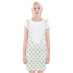 Green Dots Modern Pattern Paper Braces Suspender Skirt by Wegoenart