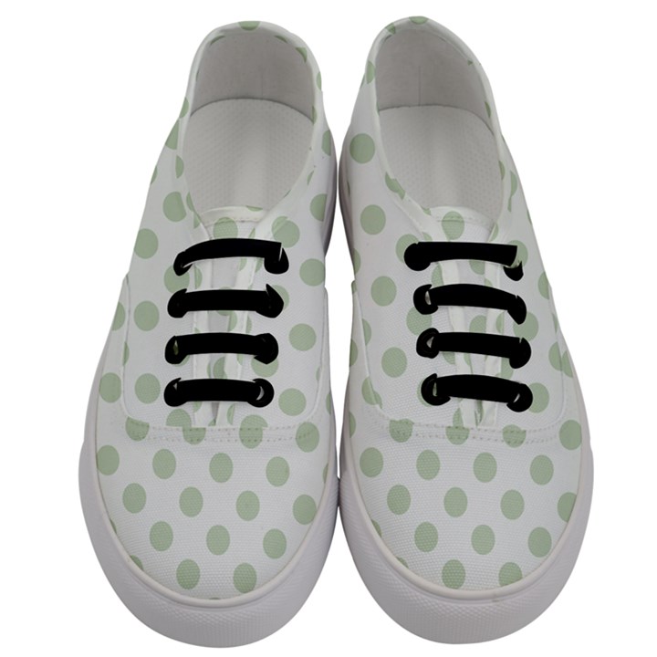 Green Dots Modern Pattern Paper Men s Classic Low Top Sneakers