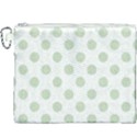 Green Dots Modern Pattern Paper Canvas Cosmetic Bag (XXXL) View1