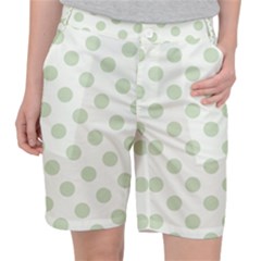 Green Dots Modern Pattern Paper Pocket Shorts