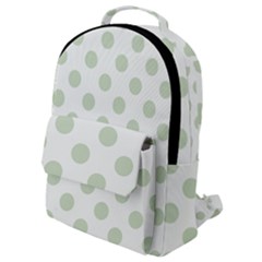 Green Dots Modern Pattern Paper Flap Pocket Backpack (small)