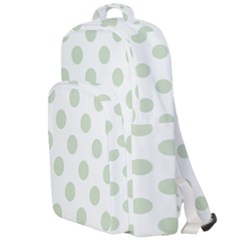 Green Dots Modern Pattern Paper Double Compartment Backpack