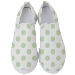 Green Dots Modern Pattern Paper Men s Slip On Sneakers