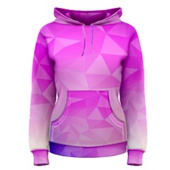 Low Poly Triangle Pattern Women s Pullover Hoodie by Wegoenart