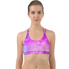 Low Poly Triangle Pattern Back Web Sports Bra by Wegoenart