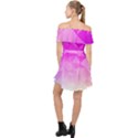 Low Poly Triangle Pattern Off Shoulder Chiffon Dress View2