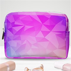 Low Poly Triangle Pattern Make Up Pouch (medium)