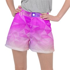 Low Poly Triangle Pattern Stretch Ripstop Shorts by Wegoenart