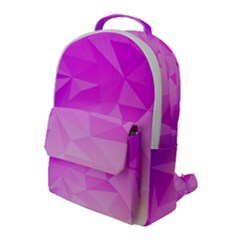 Low Poly Triangle Pattern Flap Pocket Backpack (large)