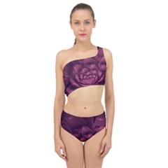 Fractal Blossom Flower Bloom Spliced Up Two Piece Swimsuit by Wegoenart