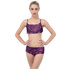 Fractal Blossom Flower Bloom Layered Top Bikini Set by Wegoenart