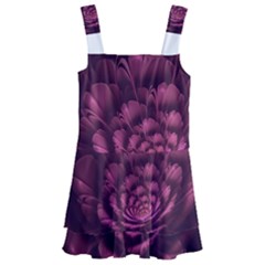 Fractal Blossom Flower Bloom Kids  Layered Skirt Swimsuit