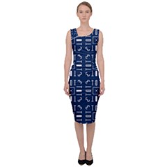 Pattern Background Abstract Design Sleeveless Pencil Dress