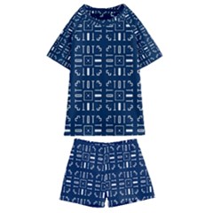 Pattern Background Abstract Design Kids  Swim Tee And Shorts Set