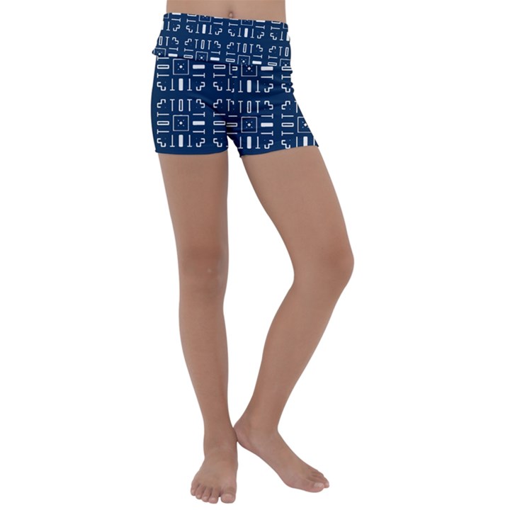 Pattern Background Abstract Design Kids  Lightweight Velour Yoga Shorts