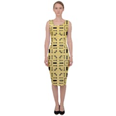 Pattern Background Abstract Design Sleeveless Pencil Dress