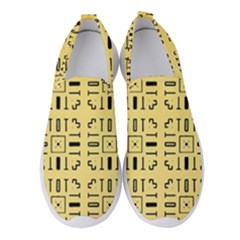 Pattern Background Abstract Design Women s Slip On Sneakers