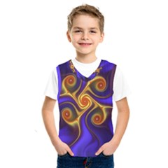 Fractal Neon Blue Bright Fantasy Kids  Sportswear by Wegoenart