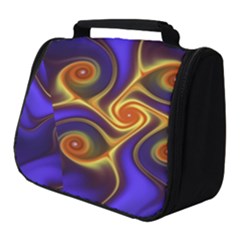 Fractal Neon Blue Bright Fantasy Full Print Travel Pouch (small)